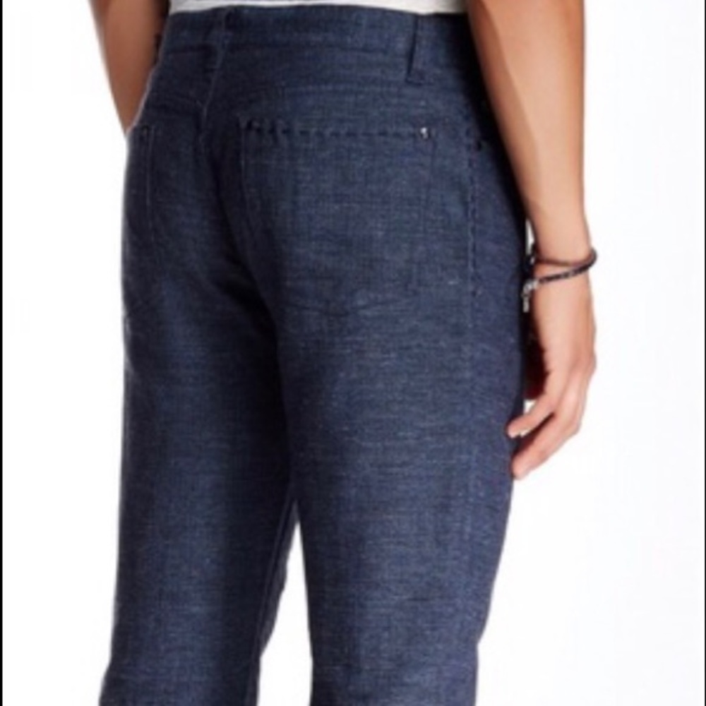 John Varvatos Collection Herringbone Slim Fit Linen Jeans; New w/out tags.
